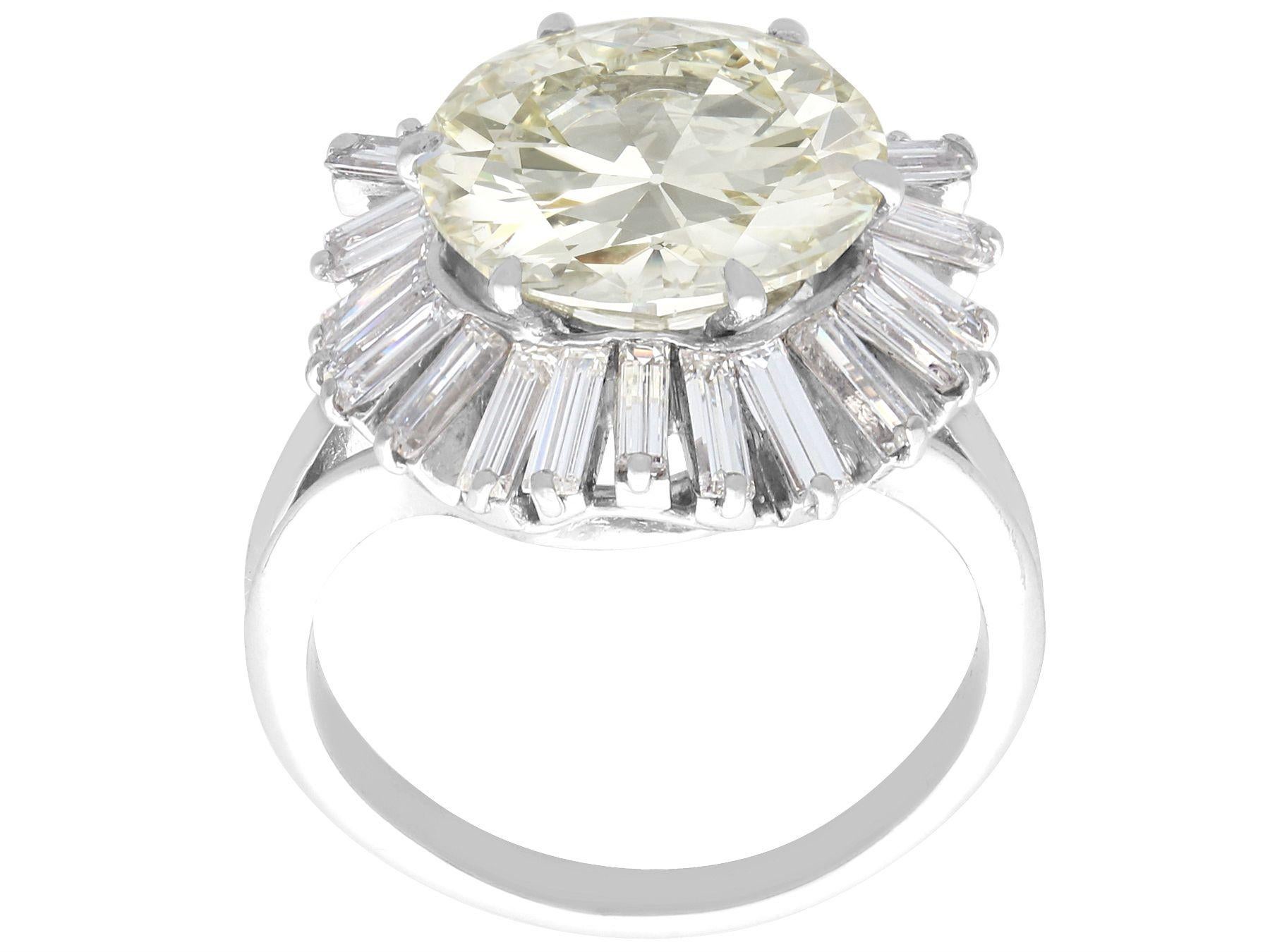 Vintage-Ring aus Platin mit 8,24 Karat Diamant und Platin von Boucheron im Angebot 1