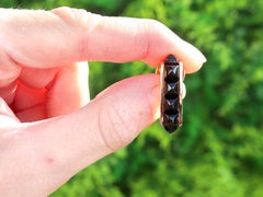 Vintage 8.80 Carat Black Onyx and 18 Karat Rose Gold Earrings