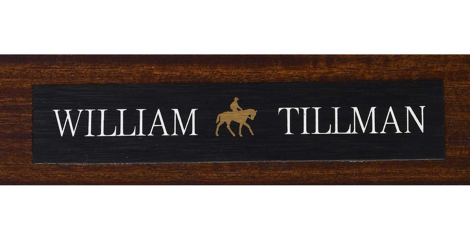 Vintage 8ft Crossbanded Twin Pillar Dining Table William Tillman 20th Century en vente 9