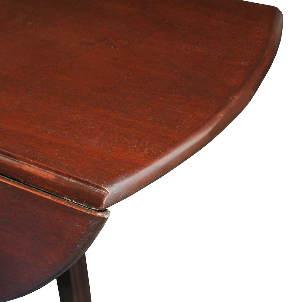 European 8ft Vintage Georgian Style Gate Leg Drop Leaf Mahogany Console Dining Table  