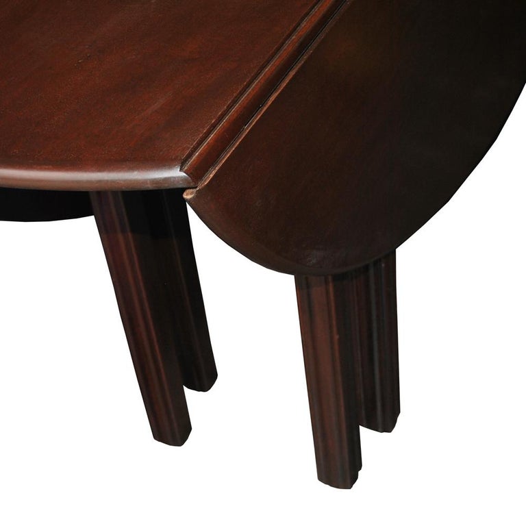 Vintage Georgian Style Gate Leg Drop Leaf Mahogany Console Dining