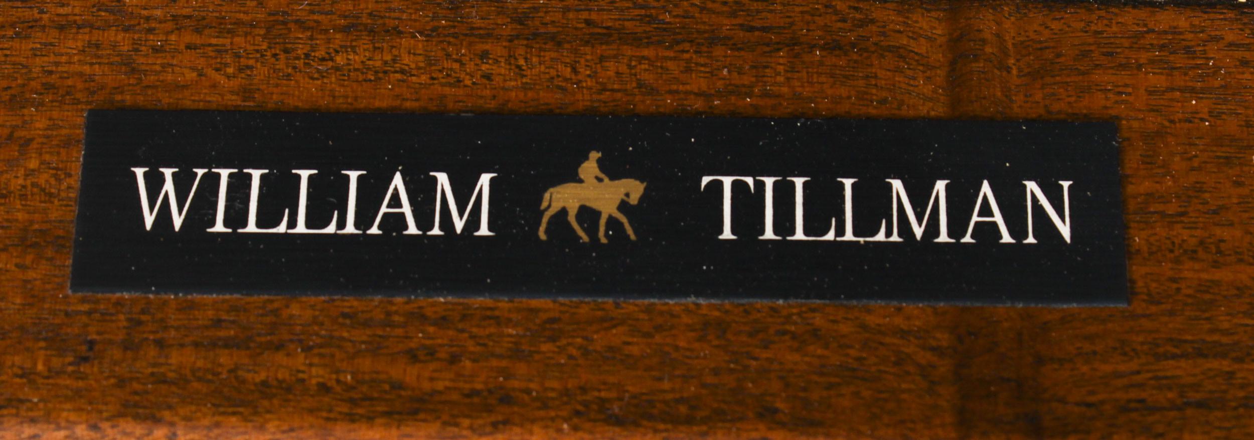 Vintage 8ft Regency Mahogany Twin Pillar Dining Table William Tillman 20th C 9