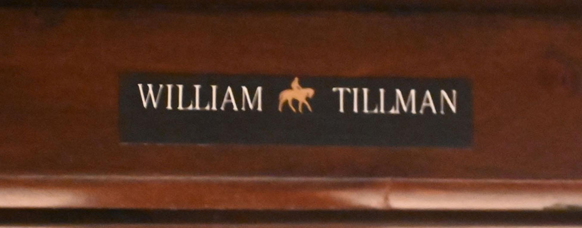 Vintage Regency Mahogany Twin Pillar Dining Table William Tillman 20th C 10