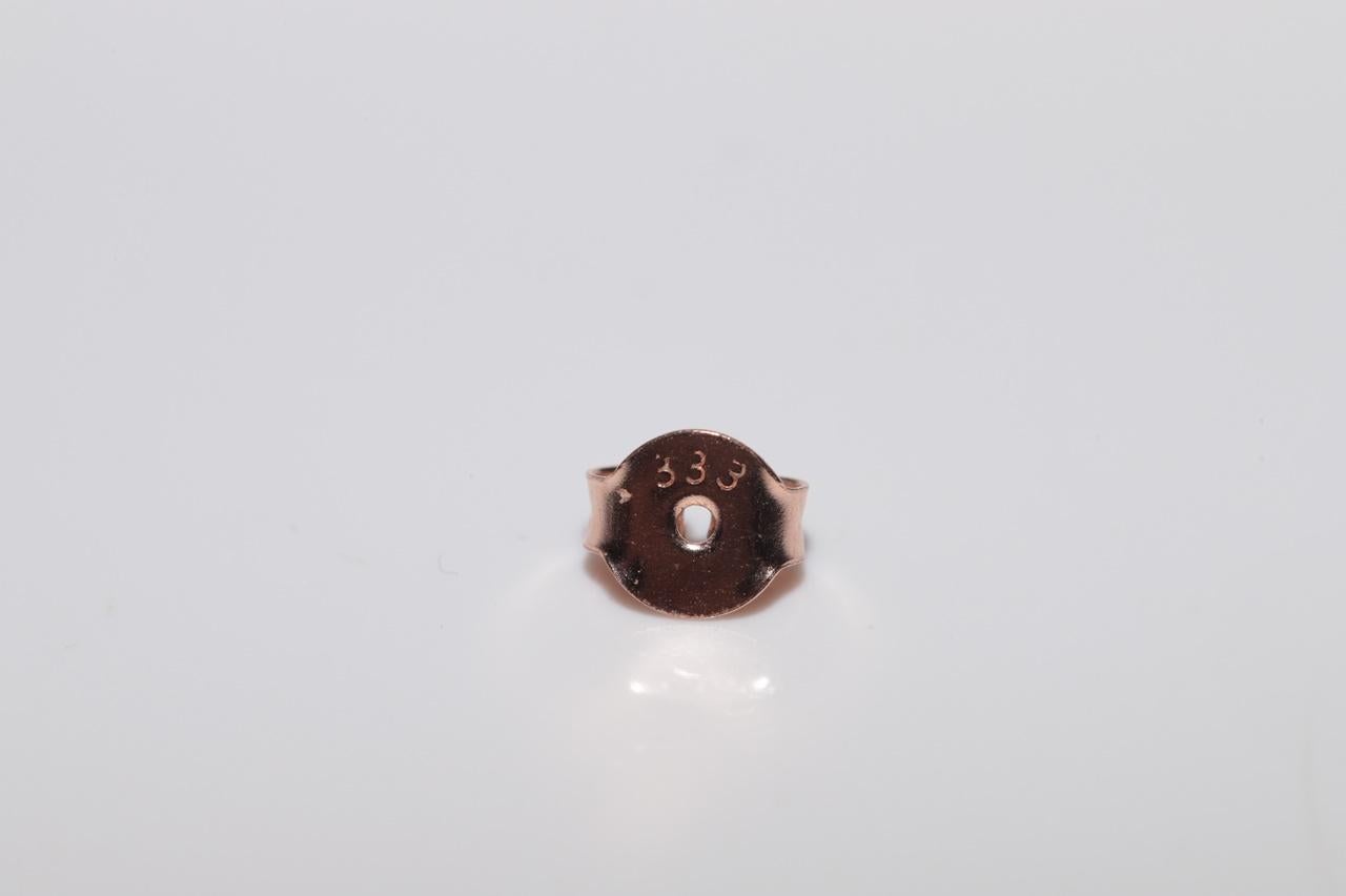 Vintage 8k Gold Top Silber natürlicher Diamant Dekorierter Tropfenohrring (Retro) im Angebot