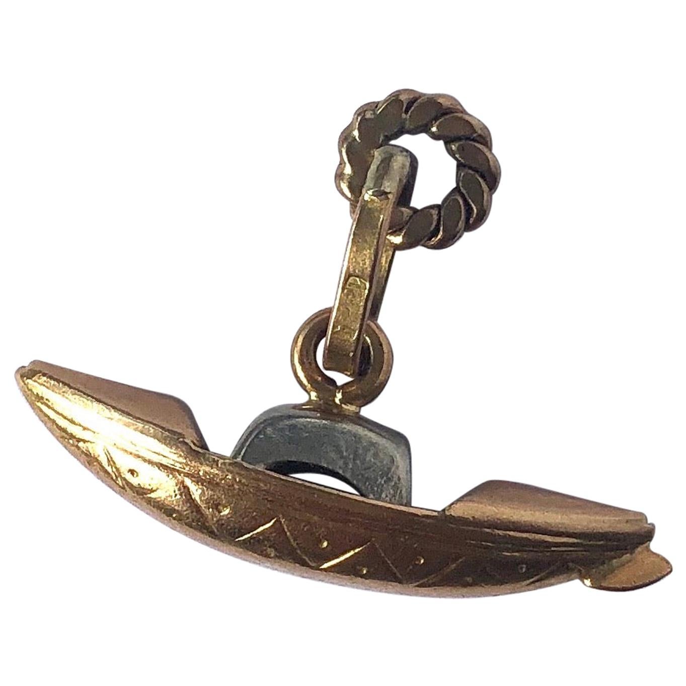 Vintage 9 Carat Boat Charm