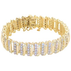 Vintage 9 Carat Champagne Colored Diamond Bracelet