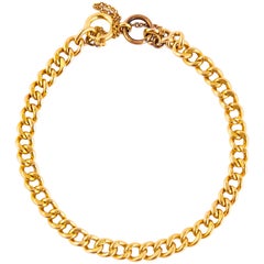 Vintage 9 Carat Curb Chain Bracelet