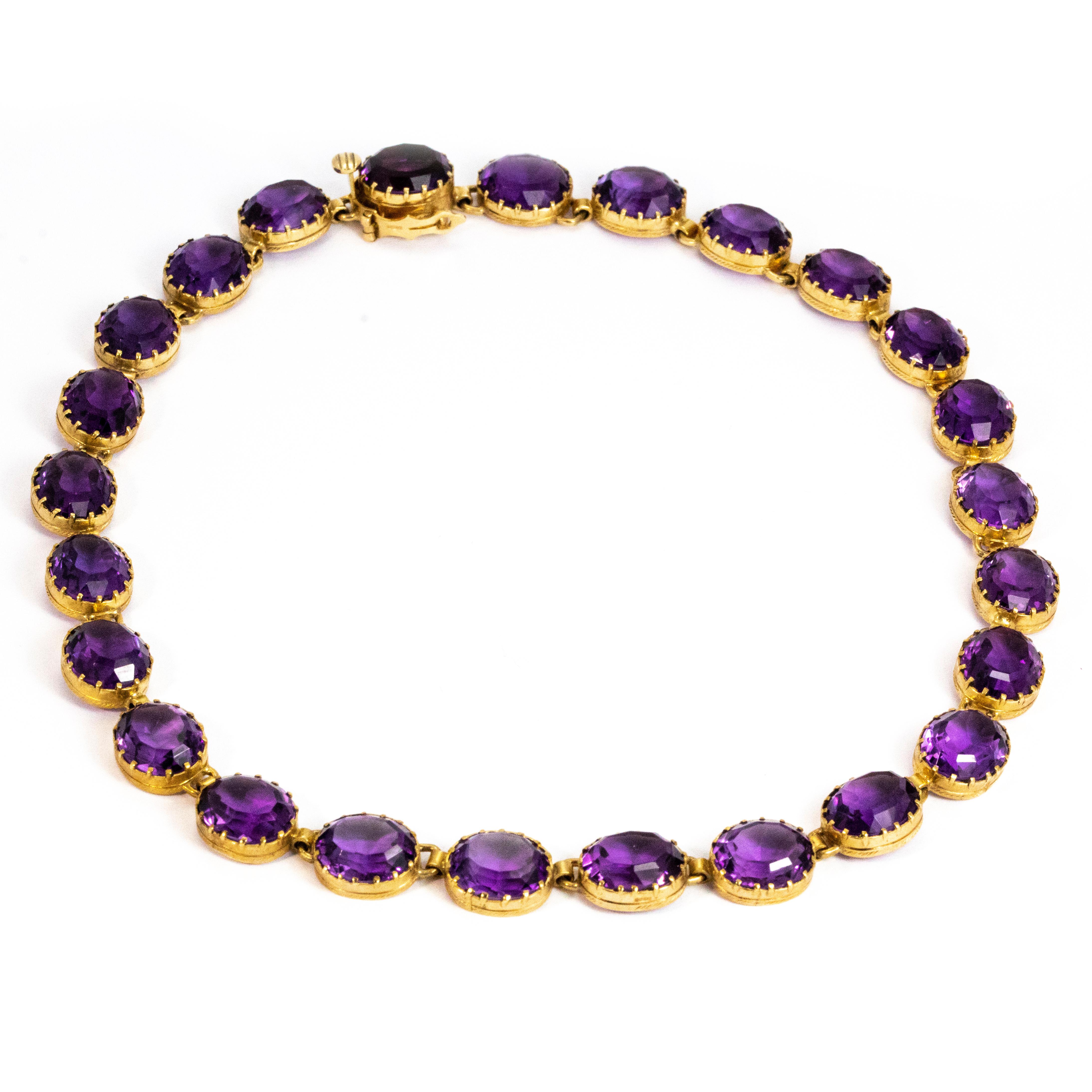 amethyst riviere necklace