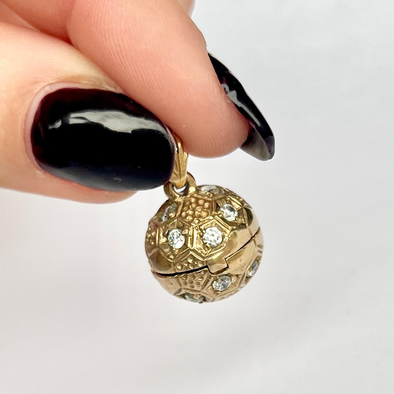 football pendant gold