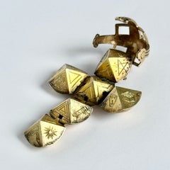 Vintage 9 Carat Gold and Silver Masonic Orb Pendant