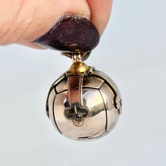 Vintage 9 Carat Gold and Silver Masonic Orb Pendant