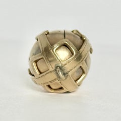 Vintage 9 Carat Gold and Silver Masonic Orb Pendant