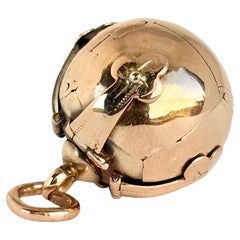 Vintage 9 Carat Gold and Silver Masonic Orb Pendant