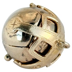 Ciondolo massonico d'epoca in oro e argento a 9 carati