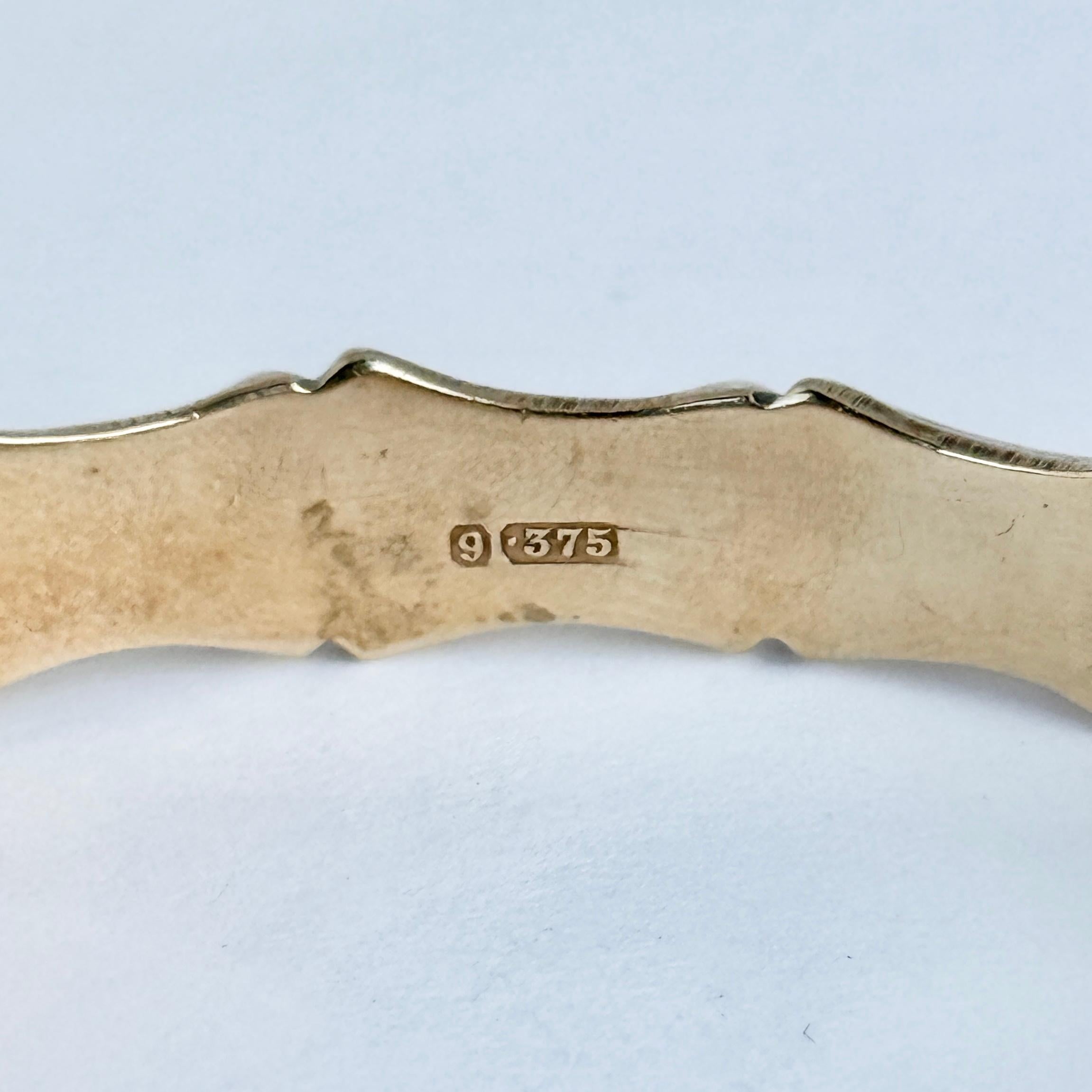 da uomo o donna Bangle di bambù d'epoca in oro 9 carati con charm Sputnik in vendita