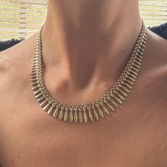 Vintage 9 Carat Gold Chain Collar Necklace