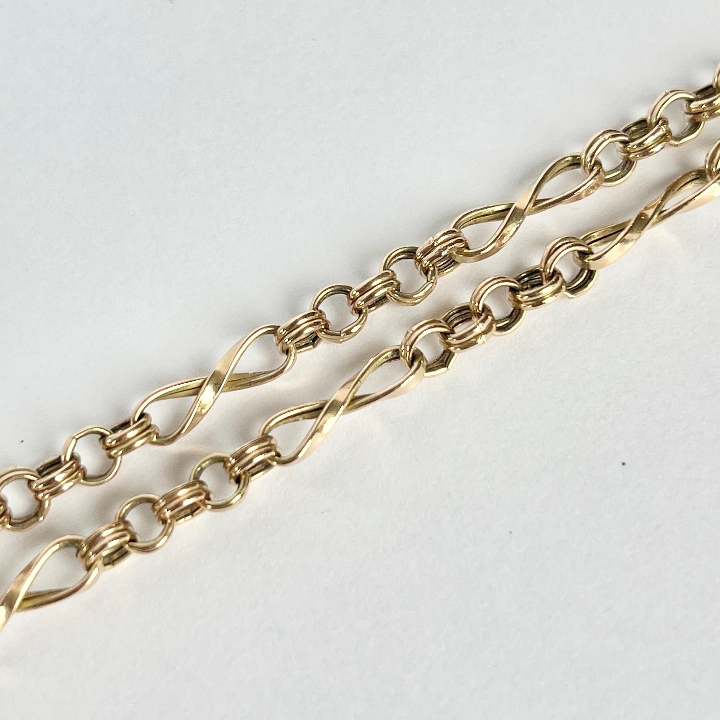 Women's or Men's Vintage 9 Carat Gold Chain  Necklace For Sale