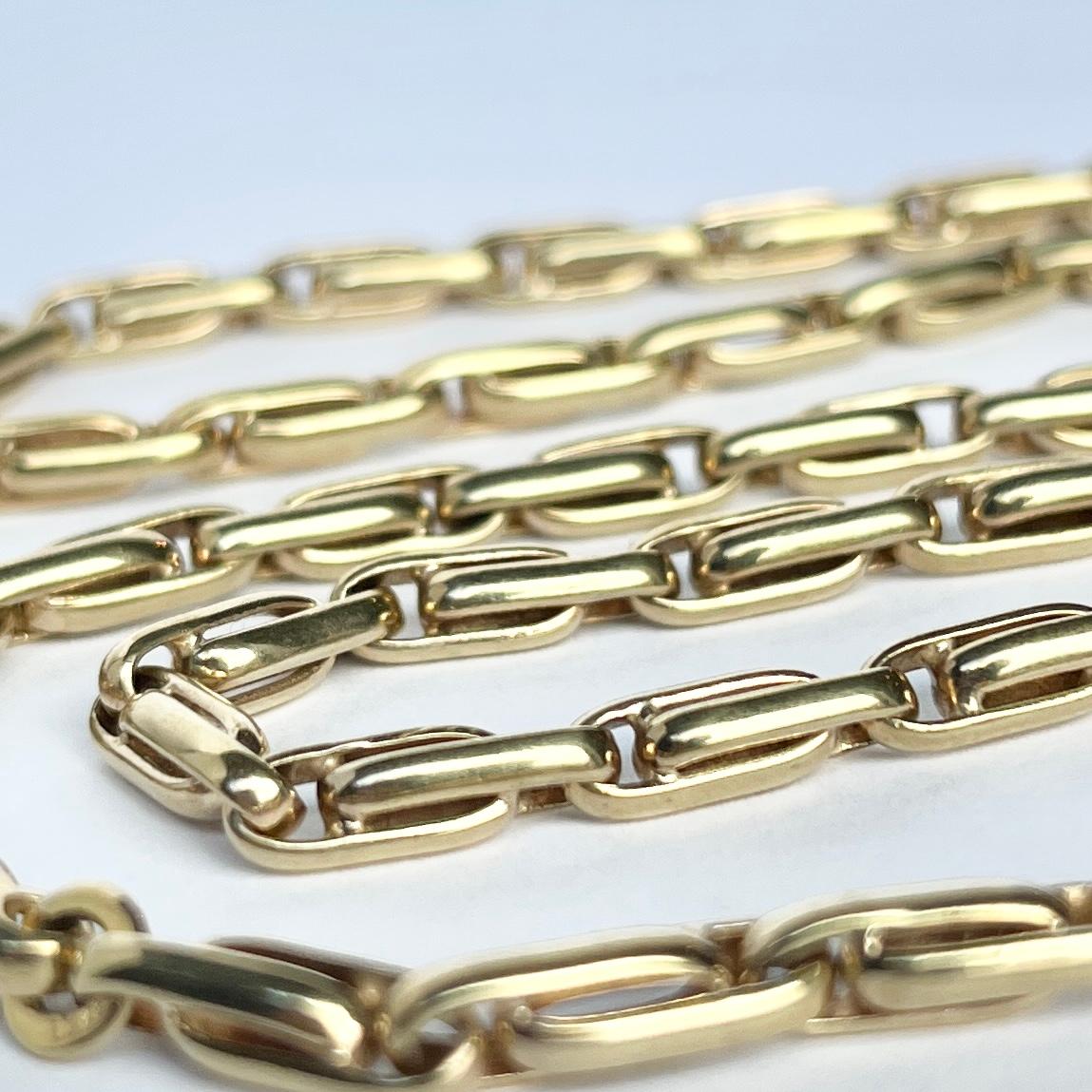 Vintage 9 Karat Gold Kette  Halskette im Zustand „Gut“ in Chipping Campden, GB