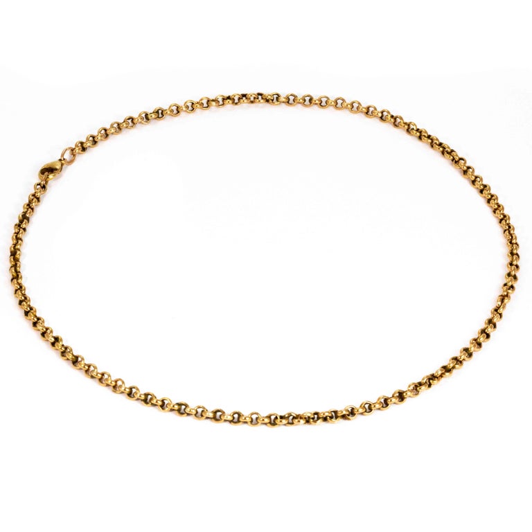 Vintage 9 Carat Gold Chain Necklace at 1stDibs
