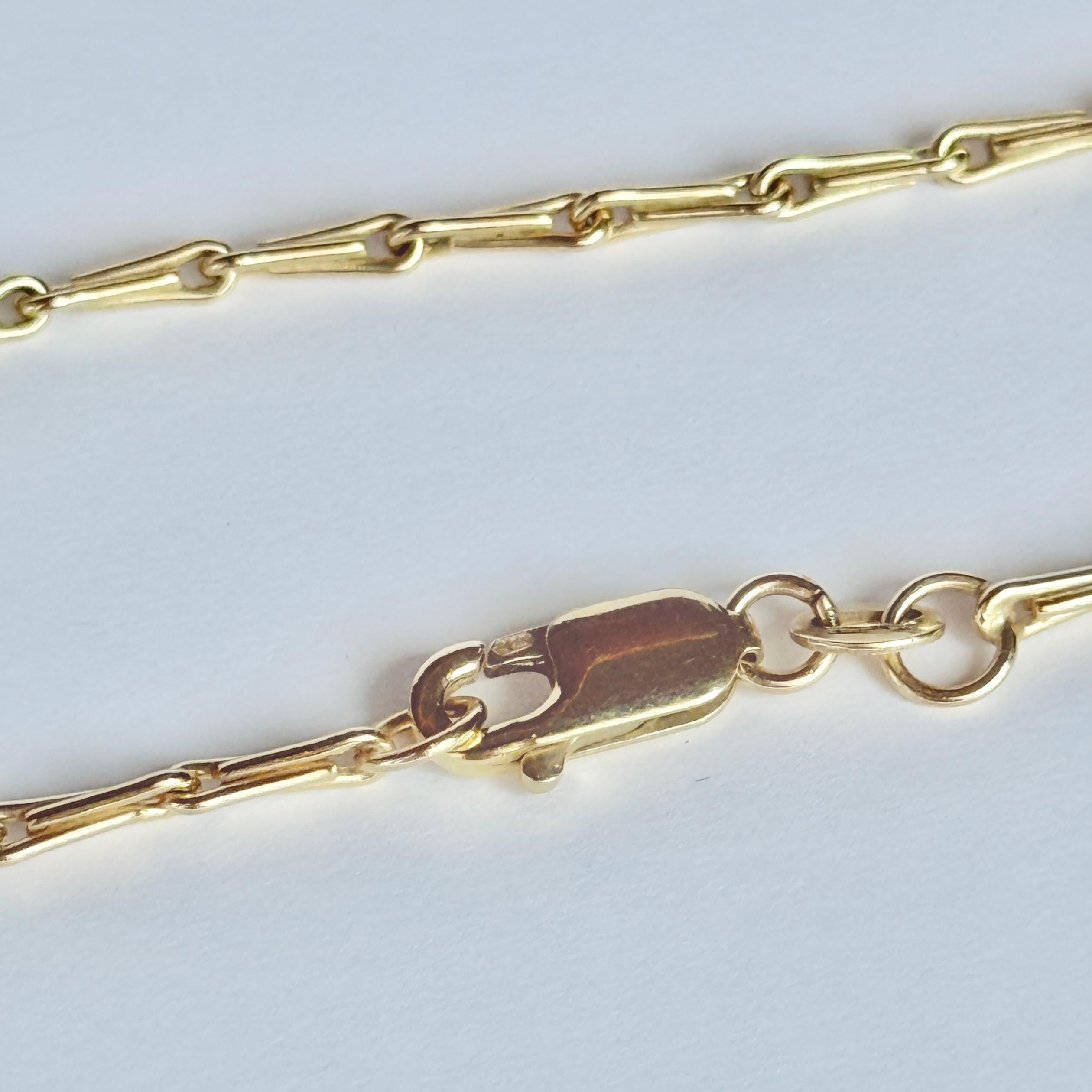 Women's or Men's Vintage 9 Carat Gold Chain Necklace For Sale