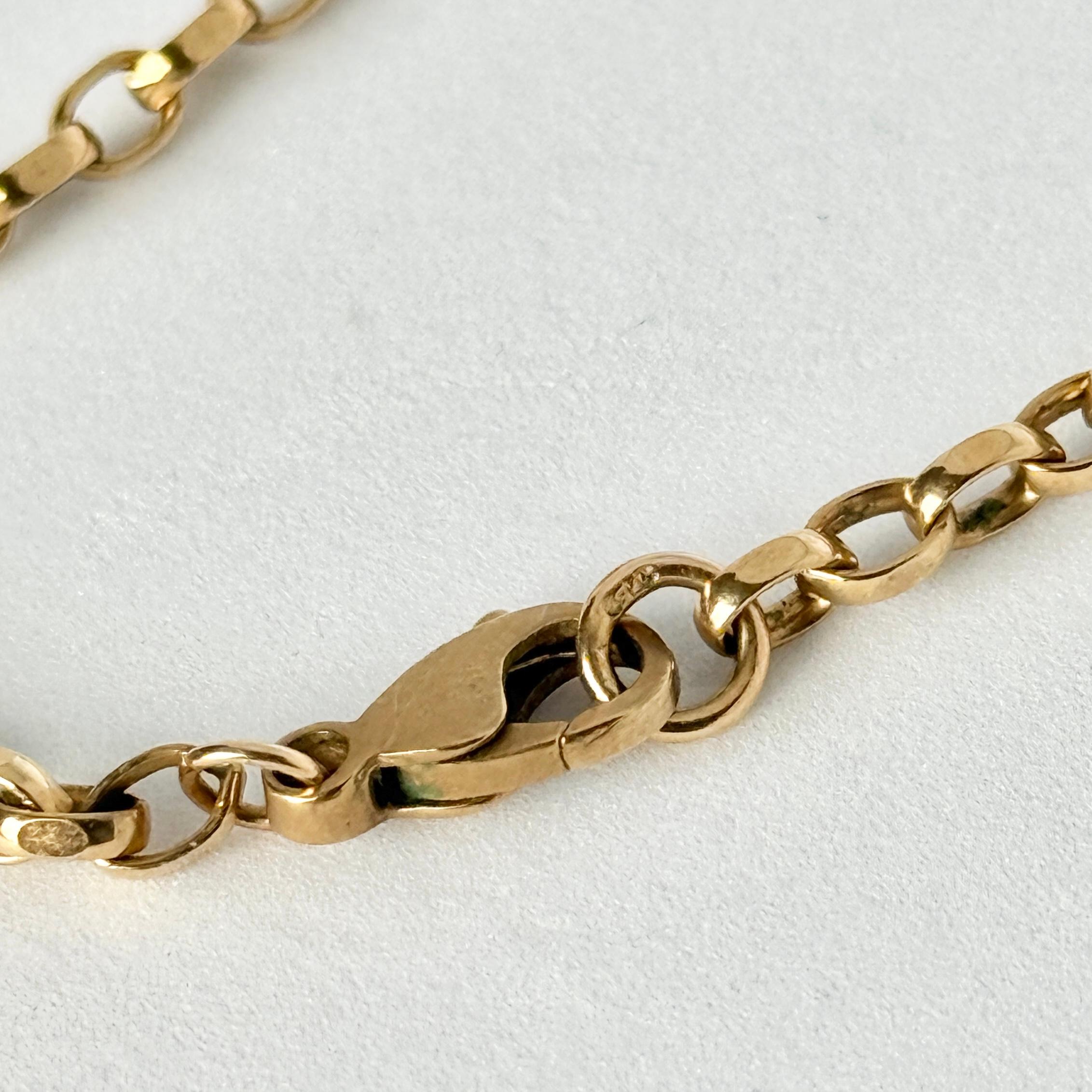 Collana a catena in oro 9 carati vintage In condizioni buone in vendita a Chipping Campden, GB