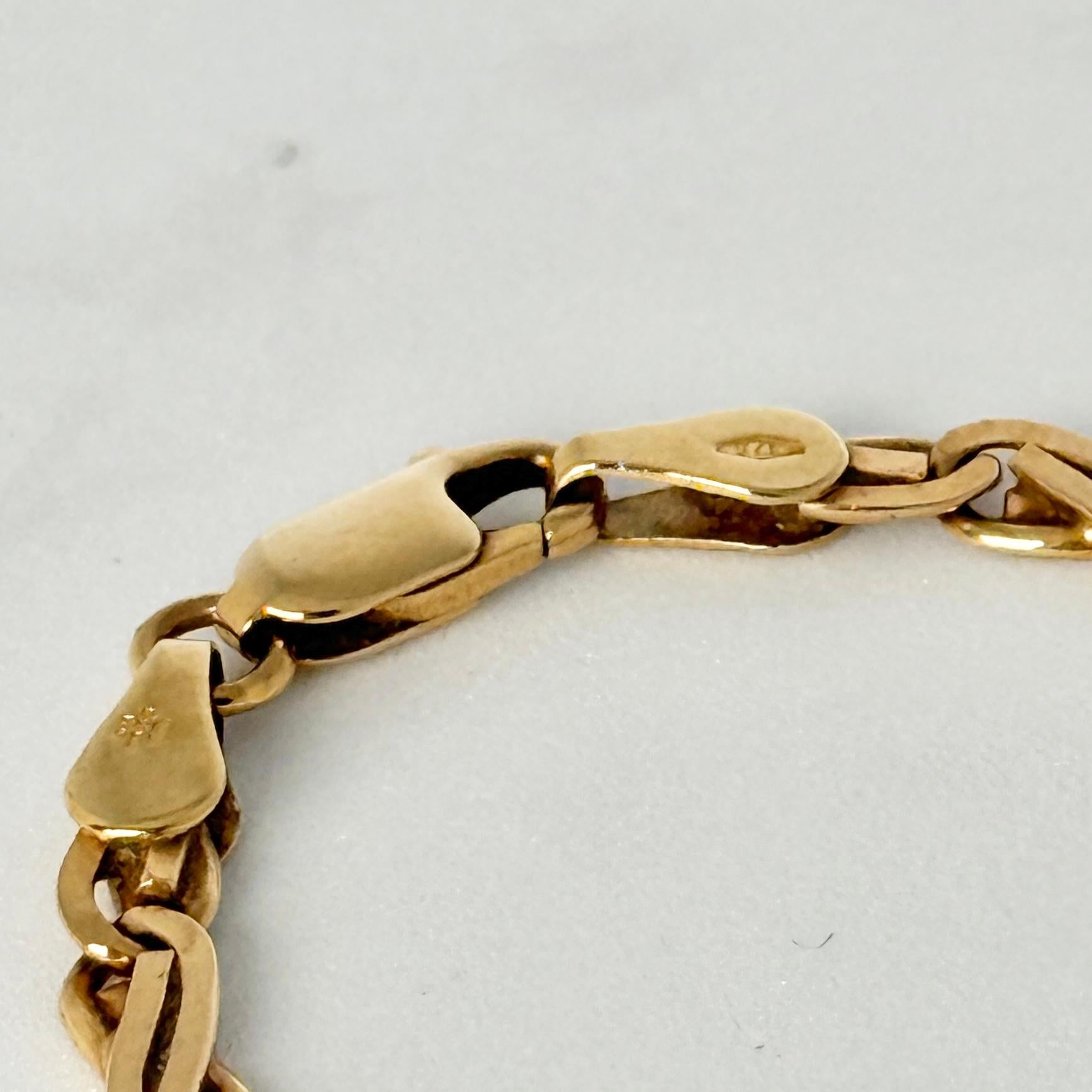 Femenino o masculino Collar vintage de cadena de oro de 9 quilates en venta