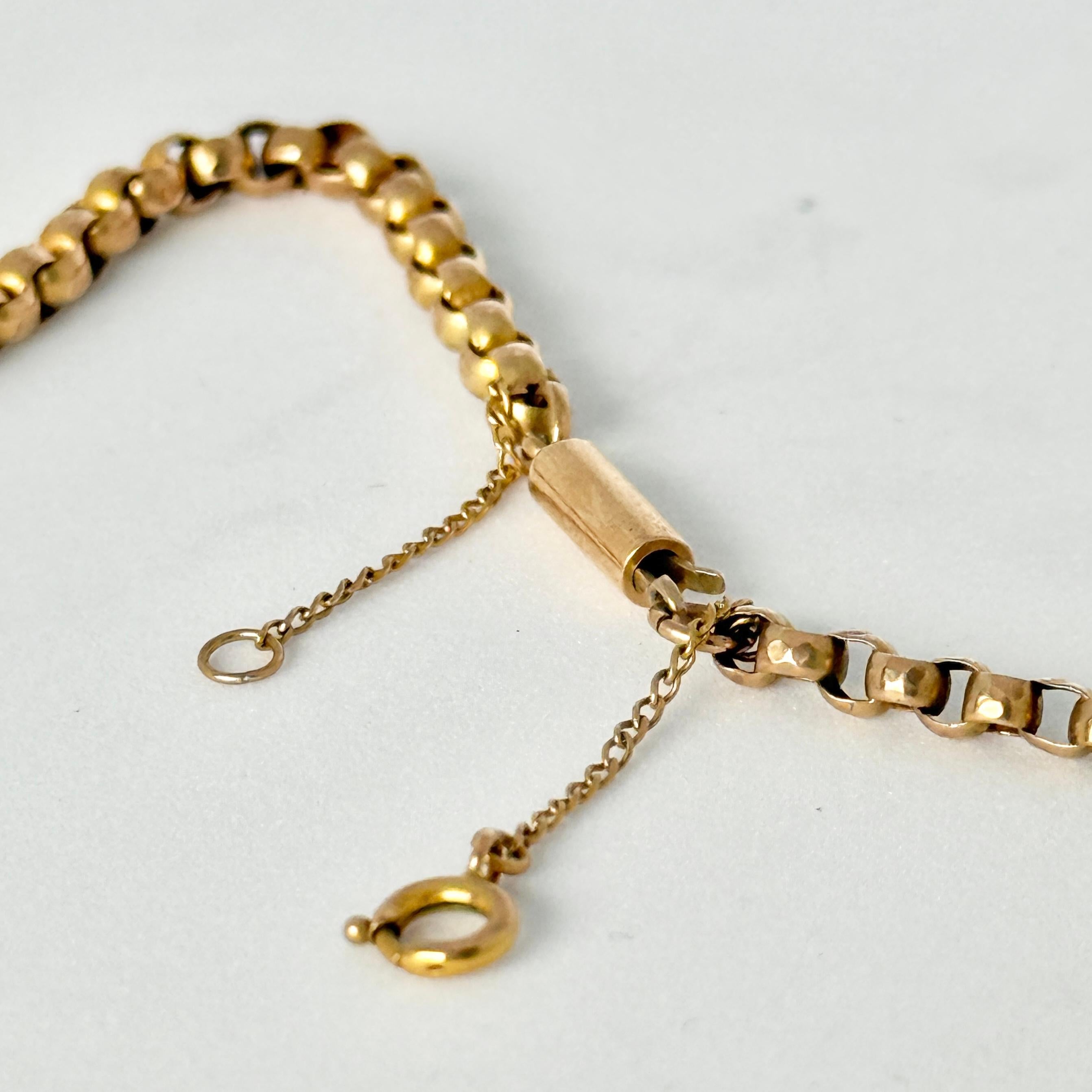 Femenino o masculino Collar vintage de cadena de oro de 9 quilates en venta