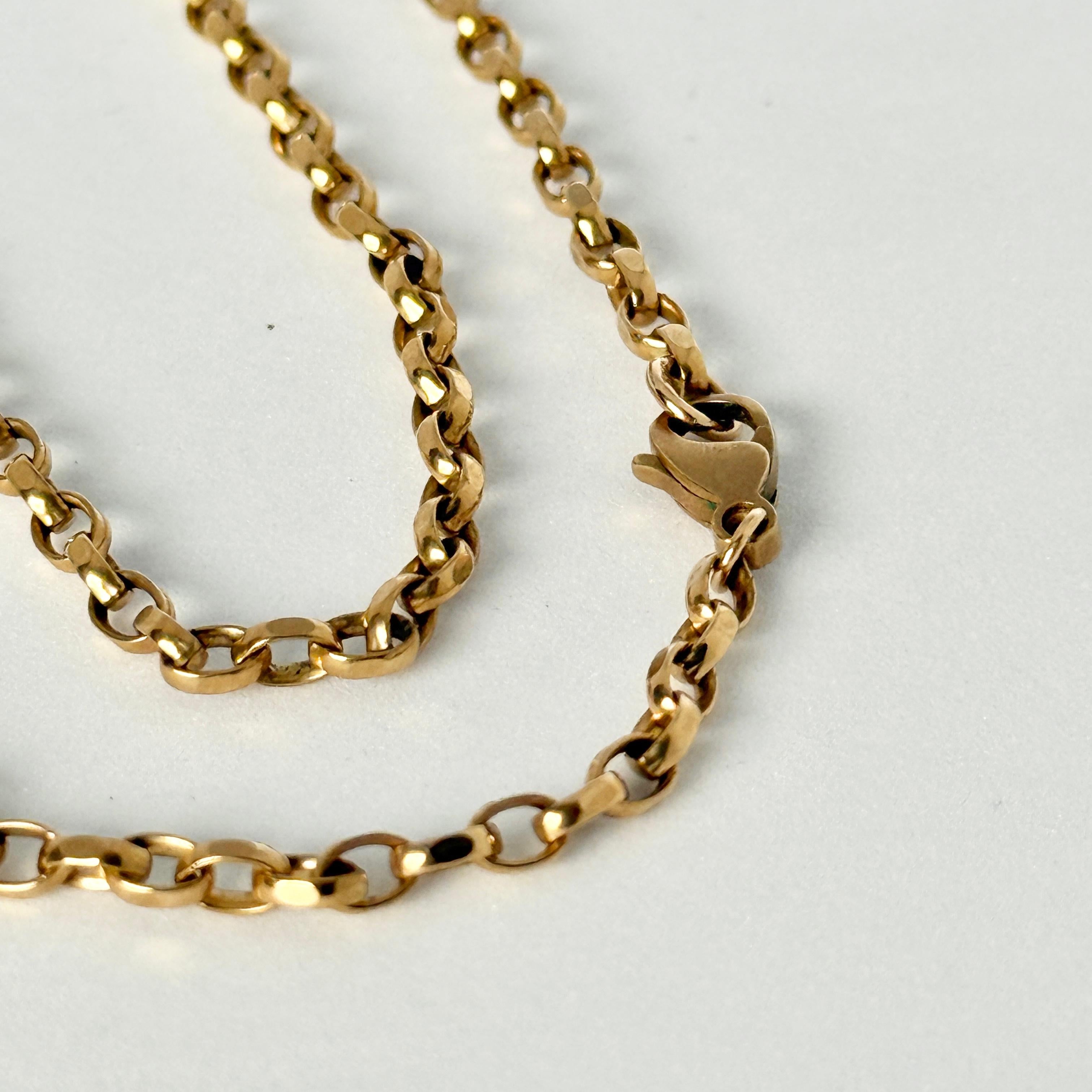 da uomo o donna Collana a catena in oro 9 carati vintage in vendita