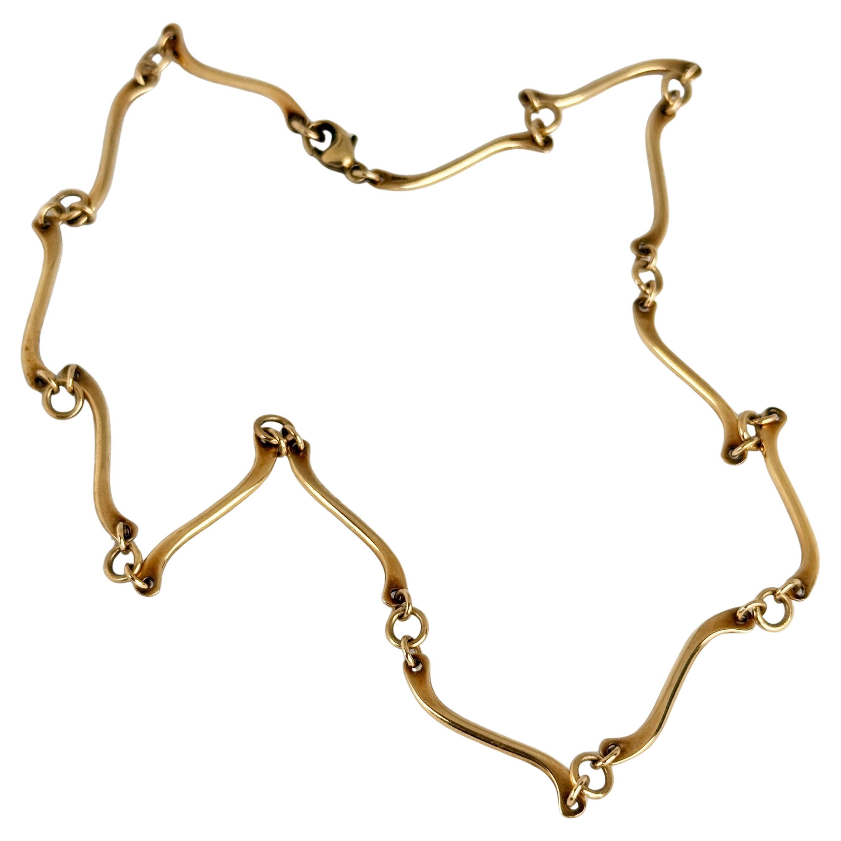 Collar vintage de cadena de oro de 9 quilates