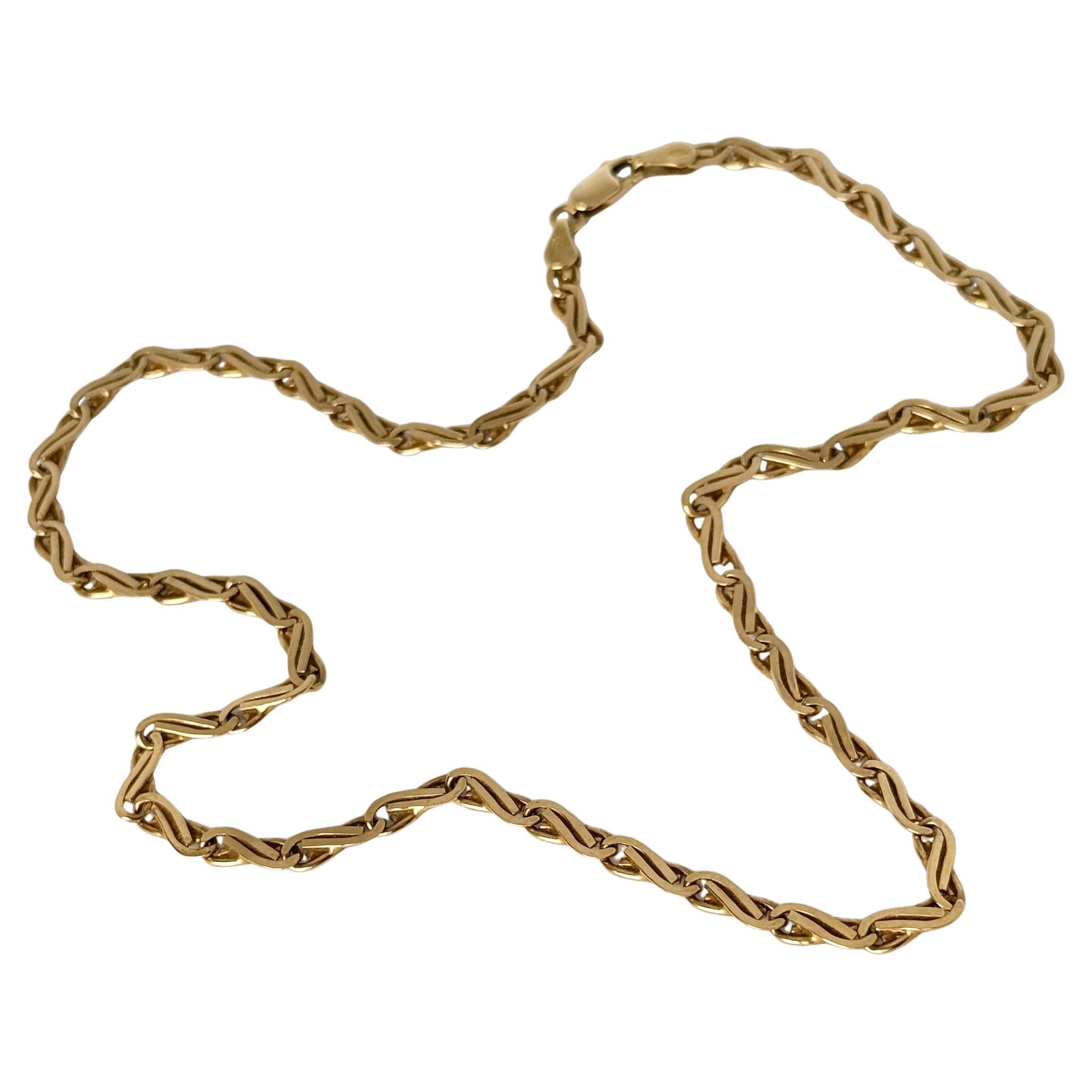 Collar vintage de cadena de oro de 9 quilates