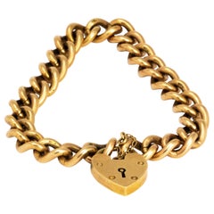 Vintage 9 Carat Gold Curb Link Bracelet