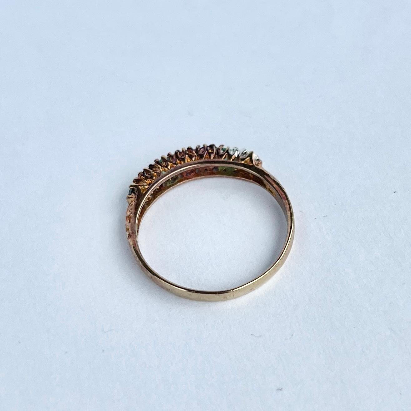 Vintage 9 Carat Gold Dearest Ring In Good Condition For Sale In Chipping Campden, GB