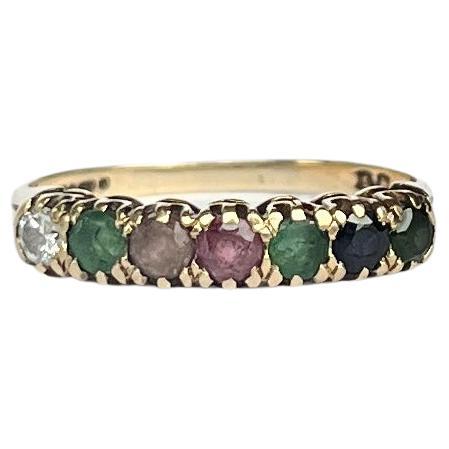 Dearest Ring aus 9 Karat Gold im Vintage-Stil im Angebot