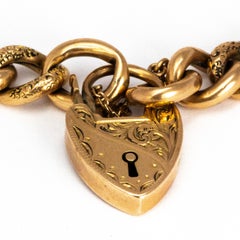 Vintage 9 Carat Gold Decorative Curb Bracelet