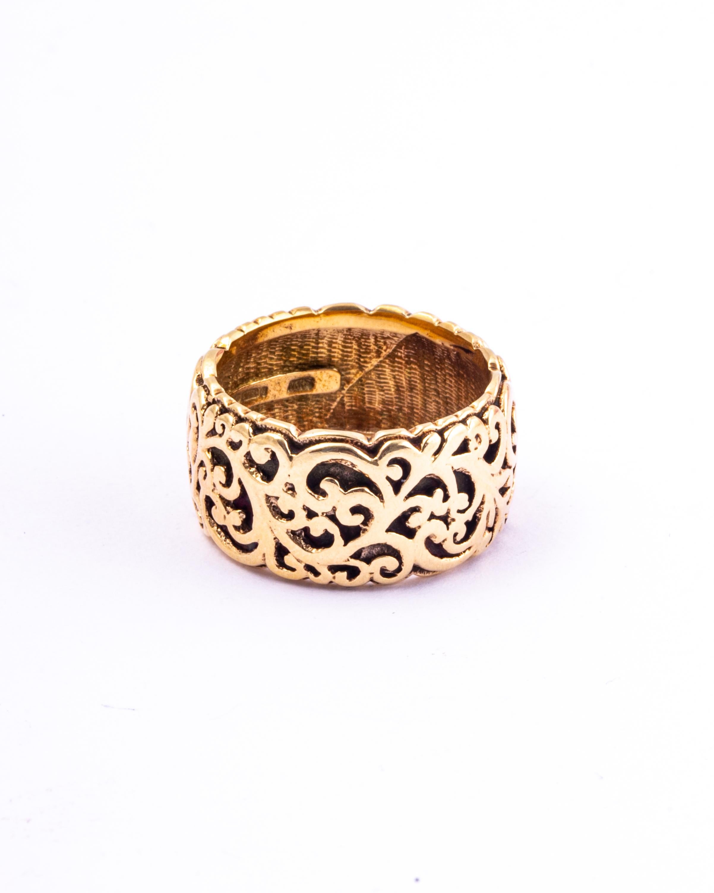 Fancy-Ring aus 9 Karat Gold, Vintage im Zustand „Gut“ im Angebot in Chipping Campden, GB