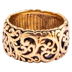 Antique 9 Carat Gold Fancy Band