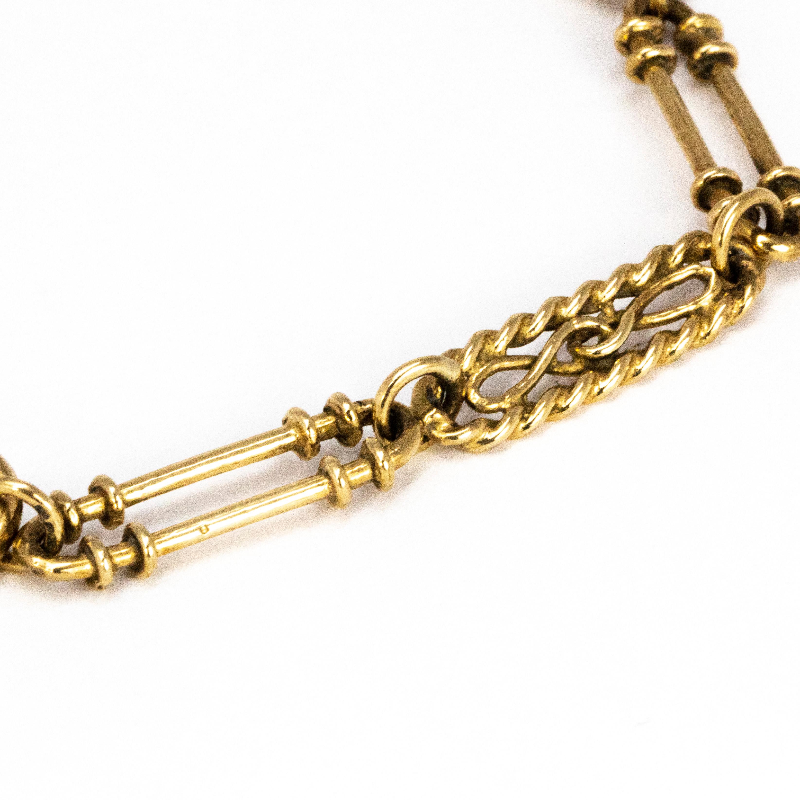 fancy chain bracelet gold