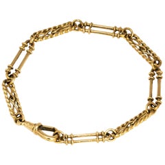 Vintage 9 Carat Gold Fancy Chain Bracelet
