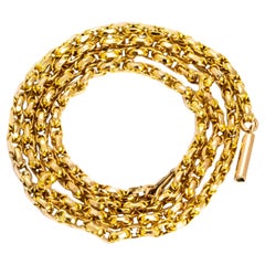 Vintage 9 Carat Gold Fancy Link Chain Necklace