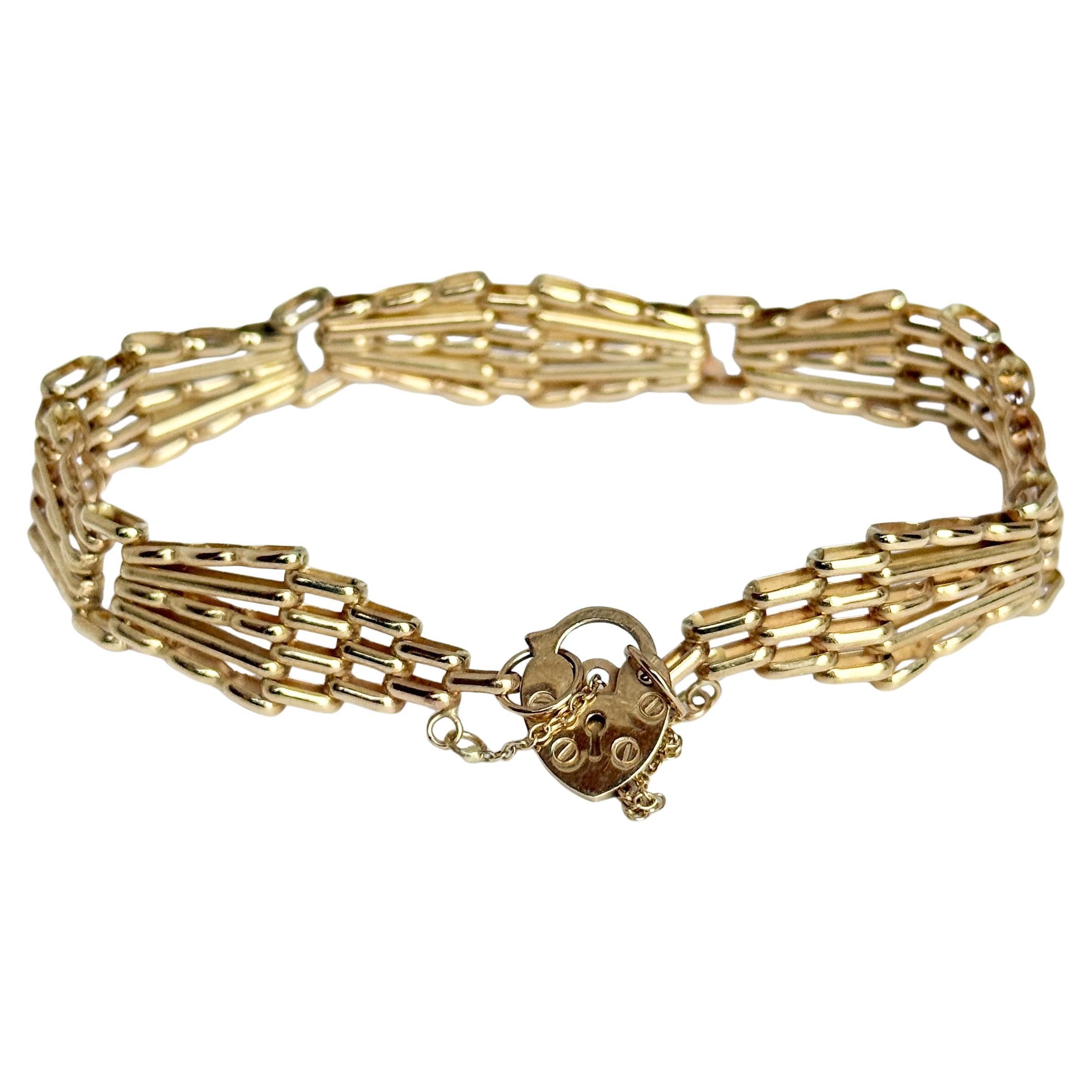 Bracciale Gate in oro 9 carati vintage