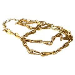 Vintage 9 Carat Gold Hayseed Link Necklace