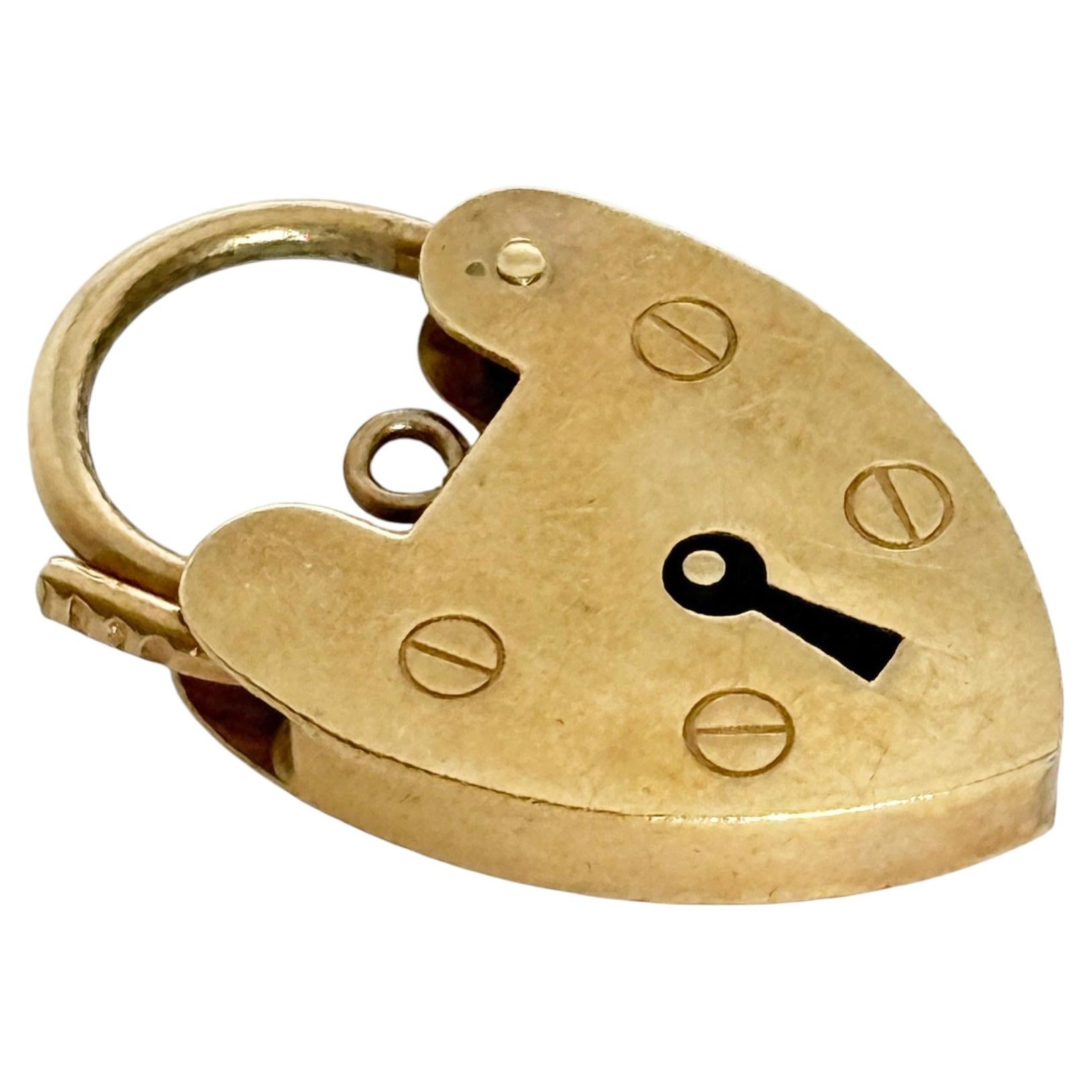 Vintage 9 Carat Gold Heart Pendant Clasp