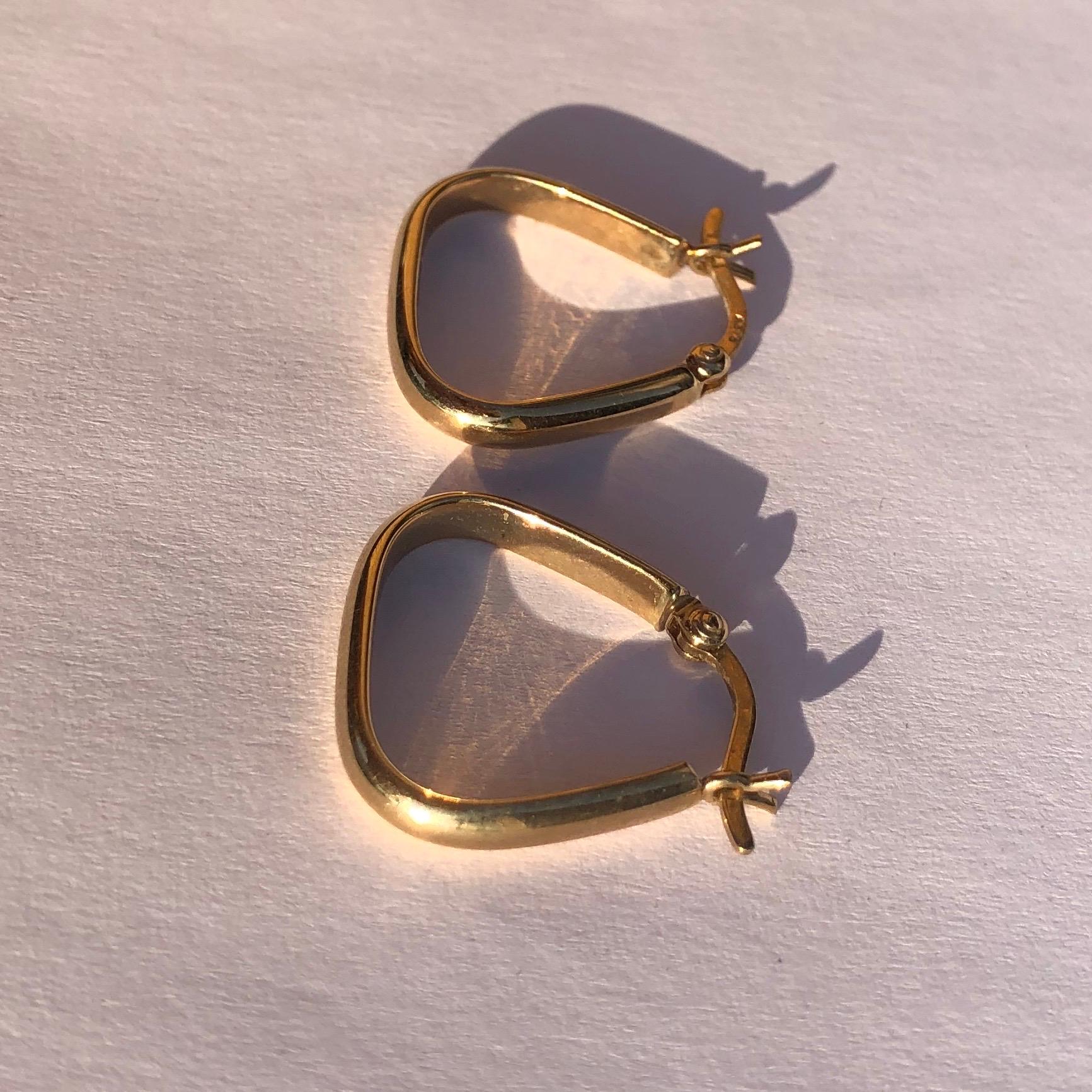 white gold hoop earrings