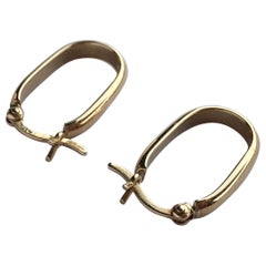 Orecchini a cerchio in oro 9 carati vintage