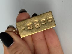Colgante Vintage Lingote de Oro de 9 Quilates