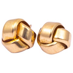 Vintage 9 Carat Gold Knot Stud Earring