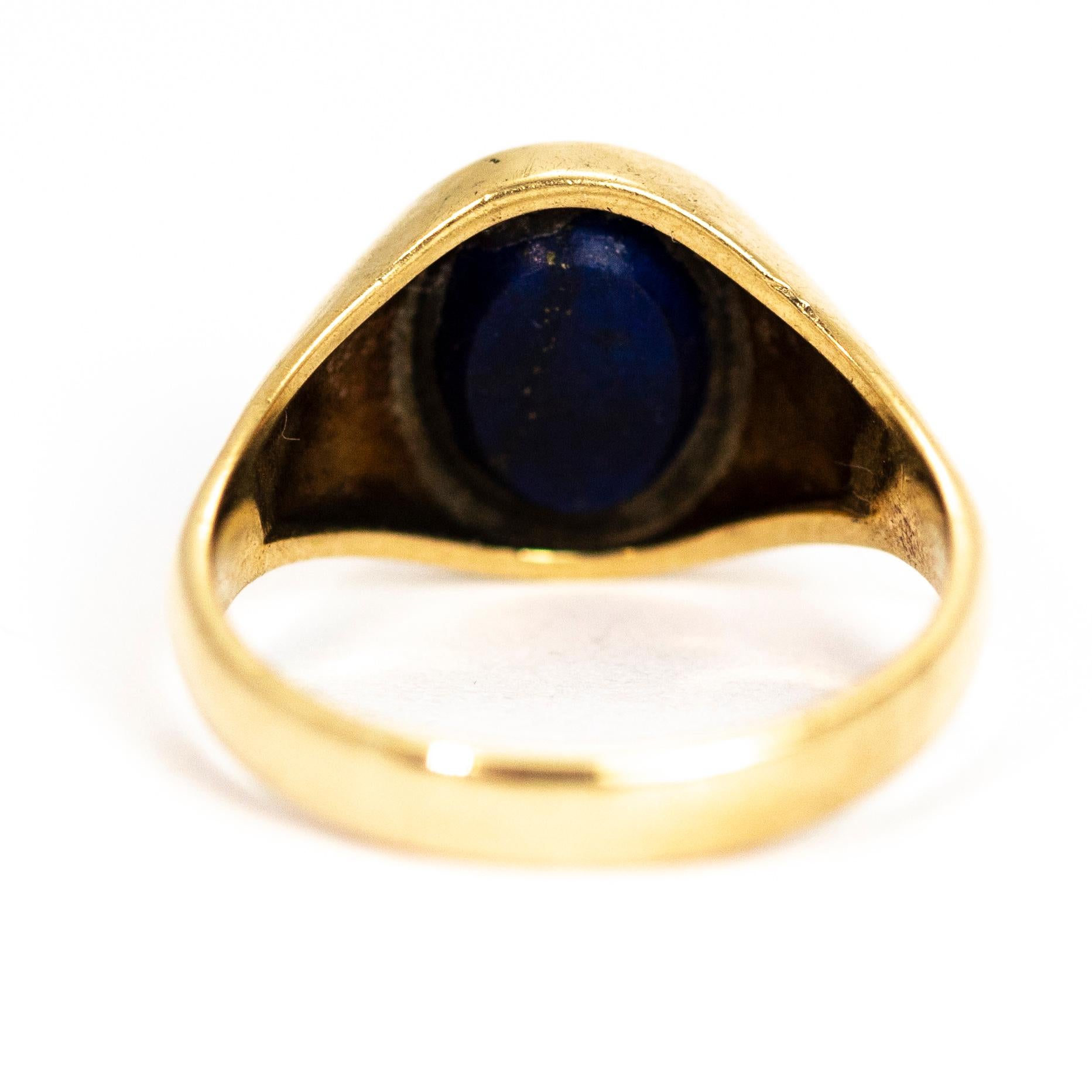 vintage lapis lazuli ring