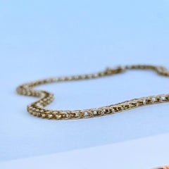 Collier vintage à maillons en or 9 carats
