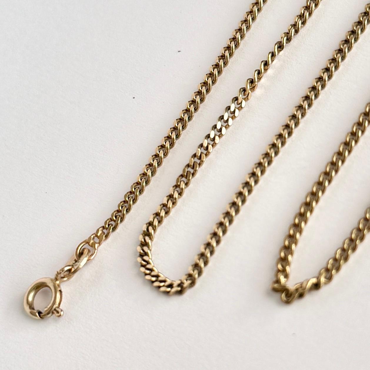Collar de eslabones vintage de oro de 9 quilates en Bueno estado para la venta en Chipping Campden, GB