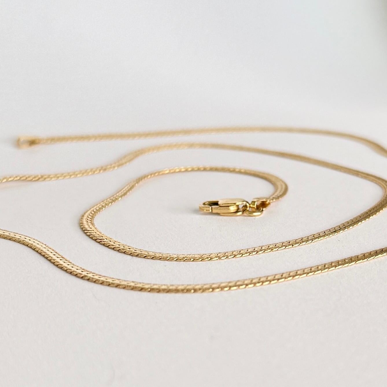 Collar de eslabones vintage de oro de 9 quilates en Bueno estado para la venta en Chipping Campden, GB